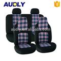 HY-L3012 Plaid Seat Covers for Cars-Front High Back Buckets, Rear Split Bench