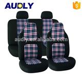 HY-L3012 Plaid Seat Covers for Cars-Front High Back Buckets, Rear Split Bench