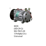 RGFROST Compressor 7H15 8pk 119mm 12v universal JD 709 compressor