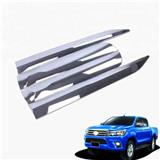 Car Decoration Chrome Line Car Body Side Door Cladding Molding Guard Accessories For To-y-ota Hilux Revo 2015 17