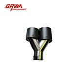 Dual carbon fiber angle cut resonated exhaust tip