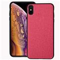 Anti-scratch shockproof TPU+fabric phone case for iPhone X/XR/XS with silicon soft edge