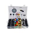 105pcs Different kinds clips plastic snap fasteners nuts and bolts HE39
