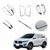 Head Tail Fog Light Trim 2016 KI-A Sorento 2015 with Door Handle Fuel Cover ABS Accessories Universal Full Chrome Kits