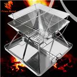 China Factory Strong Sheet Metal Fabrication Portable Stainless Steel Korean Outdoor BBQ Charcoal Grill