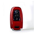 Carbon Fiber Car Key Case Cover Remote Fob Shell Key Bag Protection for Audi A4L A6L A7