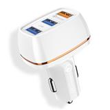 QC3.0 fast charge 2.4A 3 USB car charger 5V/9V/12V/24V