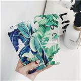 Waterproof antishock transparent soft TPU banana leaves phone case for iPhone 6/7/8/X