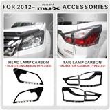 For 2012- MU-X ACCESSORIES HEAD/TAIL LAMP CARBON