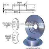 Japanese car auto brake disc
