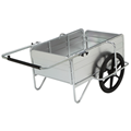 two wheels collapsible garden push tool cart wagon trailer aluminum folding wheelbarrow