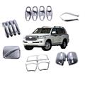Fits TOY-O-TA LAND CRUISER LC200 2016 Complete Full Set of Exterior Chrome Accessories With 3M Tape Car Handle Cover Bowl