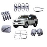 Fits TOY-O-TA LAND CRUISER LC200 2016 Complete Full Set of Exterior Chrome Accessories With 3M Tape Car Handle Cover Bowl