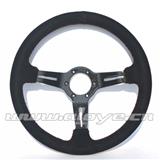 Suede With Real Carbon Fiber Racing Steering Wheel For Car
