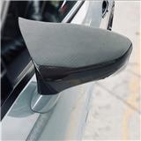 1Pair Carbon Fiber OX Horn Shape Rear Side View Mirror Cover Cap Rearview Mirror Protector Decoration For Lexus RC300 200T