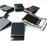 Free shipping Money pocket money clip slim minimalist wallet carbon fiber customized card holder
