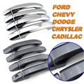 Plastic ABS carbon fiber car door handle cover auto chrome door handle bowl cover plates for chevy silverado