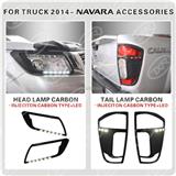 For TRUCK 2014-NAVARA ACCESSORIES HEAD/TAIL LAMP CARBON