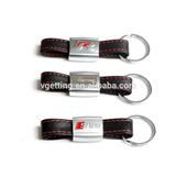 Metal Leather Car Key Ring Car Logo Keychain Keyring key holder