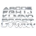 Custom 3d chrome logo sticker with letters & numbers