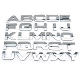 Custom 3d chrome logo sticker with letters & numbers