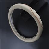 Custom design for you brown rubber genuine leather suede steering wheel cover car