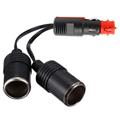 MX 1 to 2 Car Cigarette Lighter 18 AWG Cable 12V/ 24V Car Cigarette Lighter Splitter Adapter