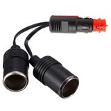 MX 1 to 2 Car Cigarette Lighter 18 AWG Cable 12V/ 24V Car Cigarette Lighter Splitter Adapter