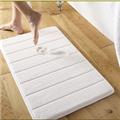 White Flannel Coral Fleece Memory Foam Toilet Shower Bathroom Bath Floor Mats