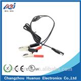 Car battery clamp with fuse SAE connector extension cord