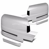 For 2009-2014 Ford F150 ABS Chrome Side Mirror Cover W/ Turn Signal 4PC