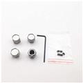 custom metal zinc alloy anti-theft car logo lock chrome tyre dust stem air tire valve caps