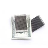 Free shipping New Hottest High Engravable Men's Stainless Steel   Carbon Fiber Money Clip