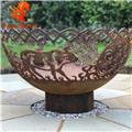 torpical fire globe steel wood burning fire pits