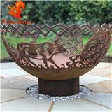 torpical fire globe steel wood burning fire pits