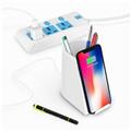 potable new style desktop pen holder with wireless charger for iphone and samsung