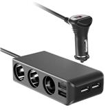 4G mobile phones mobile phone accessories charger QC3.0 faster charging 9.6A 4 USB port car charger cigarette lighter