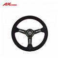 leather wrap and wooden, carbon fiber 330/350/320 mm universal racing steering wheel