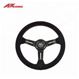 leather wrap and wooden, carbon fiber 330/350/320 mm universal racing steering wheel