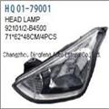 Auto Lamp Replacement for Hyundai I10 2017 Car, OEM#92101-B4500/92102-B4500